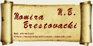 Momira Brestovački vizit kartica